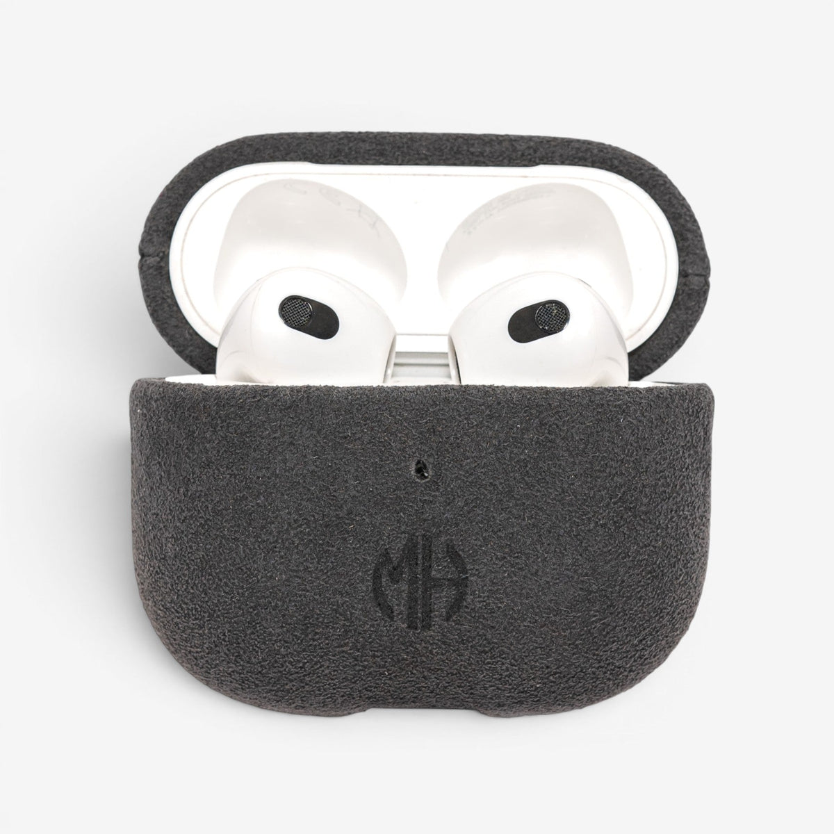 AirPods Case Alcantara 3 Dark Grey Winkel#Modell_AirPods 3&Farbe_Dark Grey