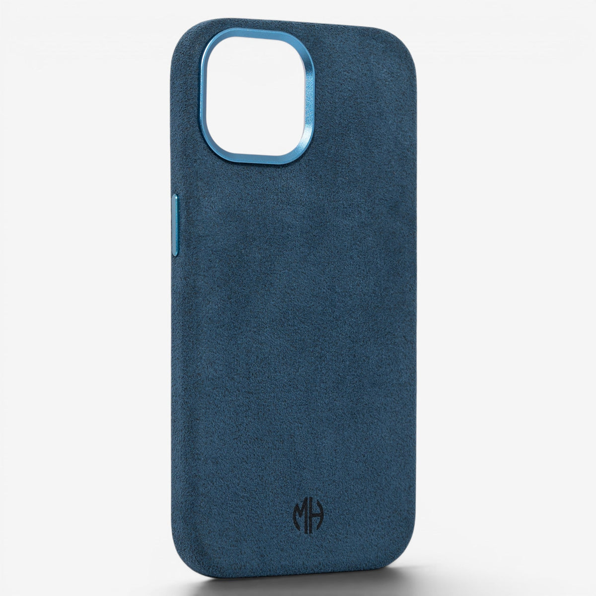 iPhone Case Alcantara 15 Blue Winkel#Modell_iPhone 15&Farbe_Blue