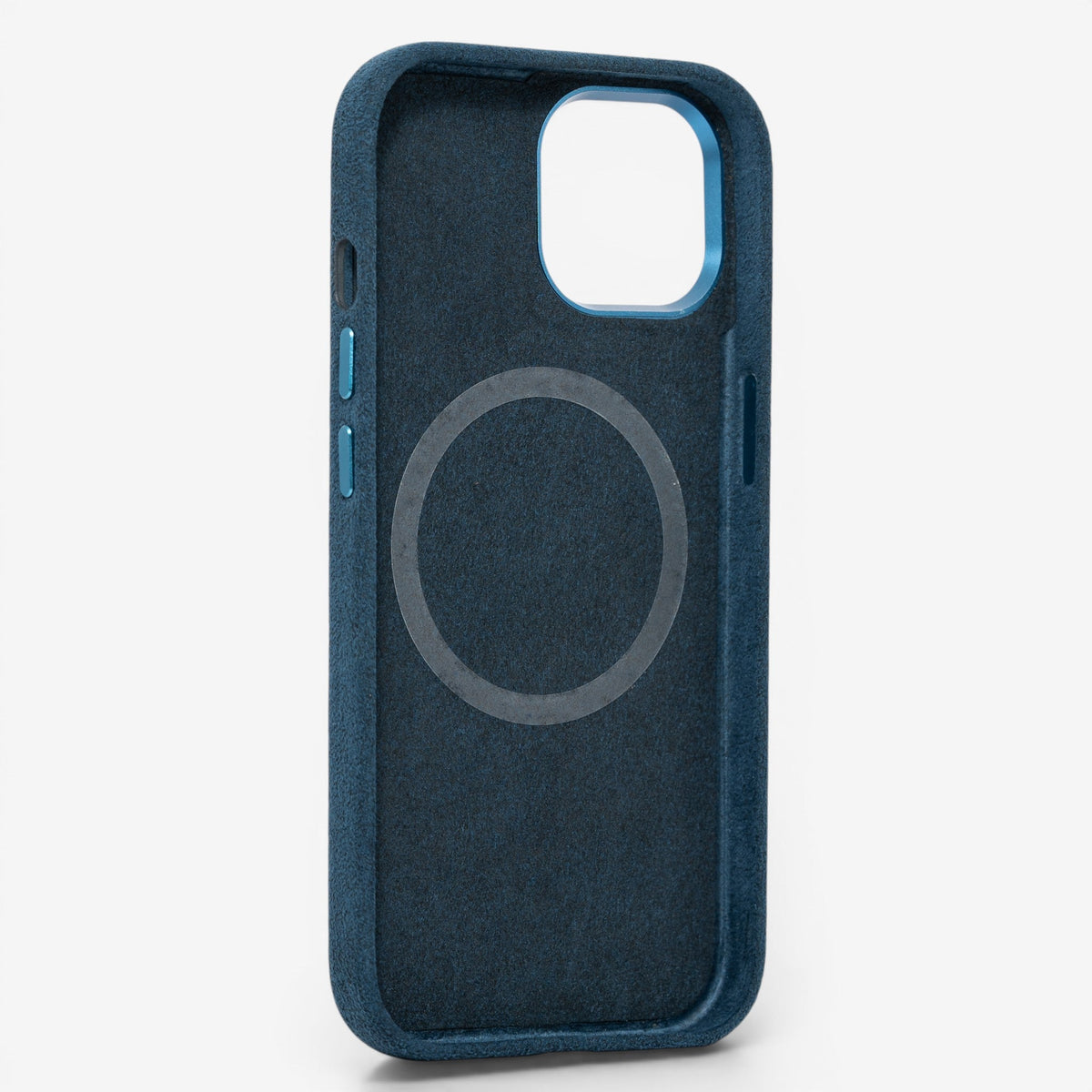 iPhone Case Alcantara 15 Blue Rückseite#Modell_iPhone 15&Farbe_Blue