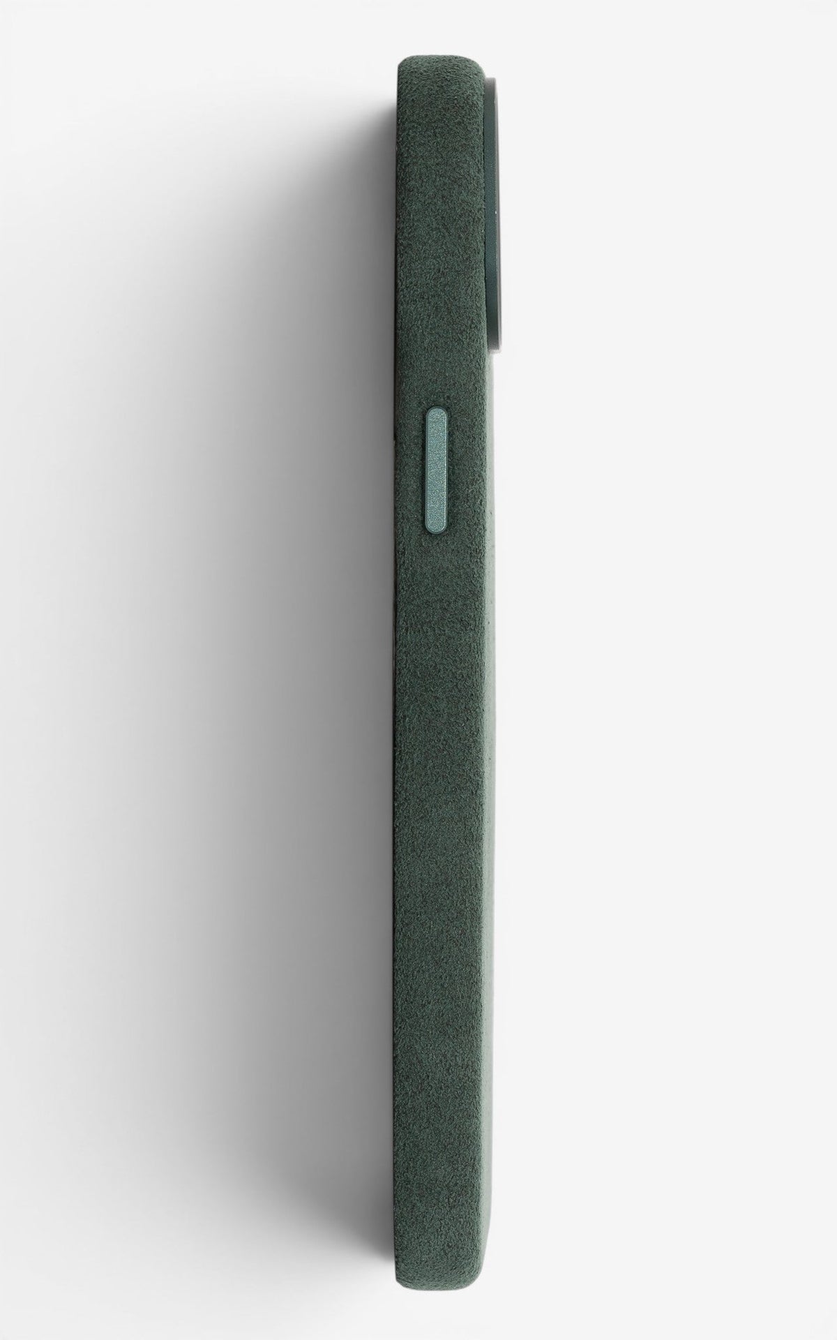 iPhone Case Alcantara 15 Green Seite links#Modell_iPhone 15&Farbe_Green