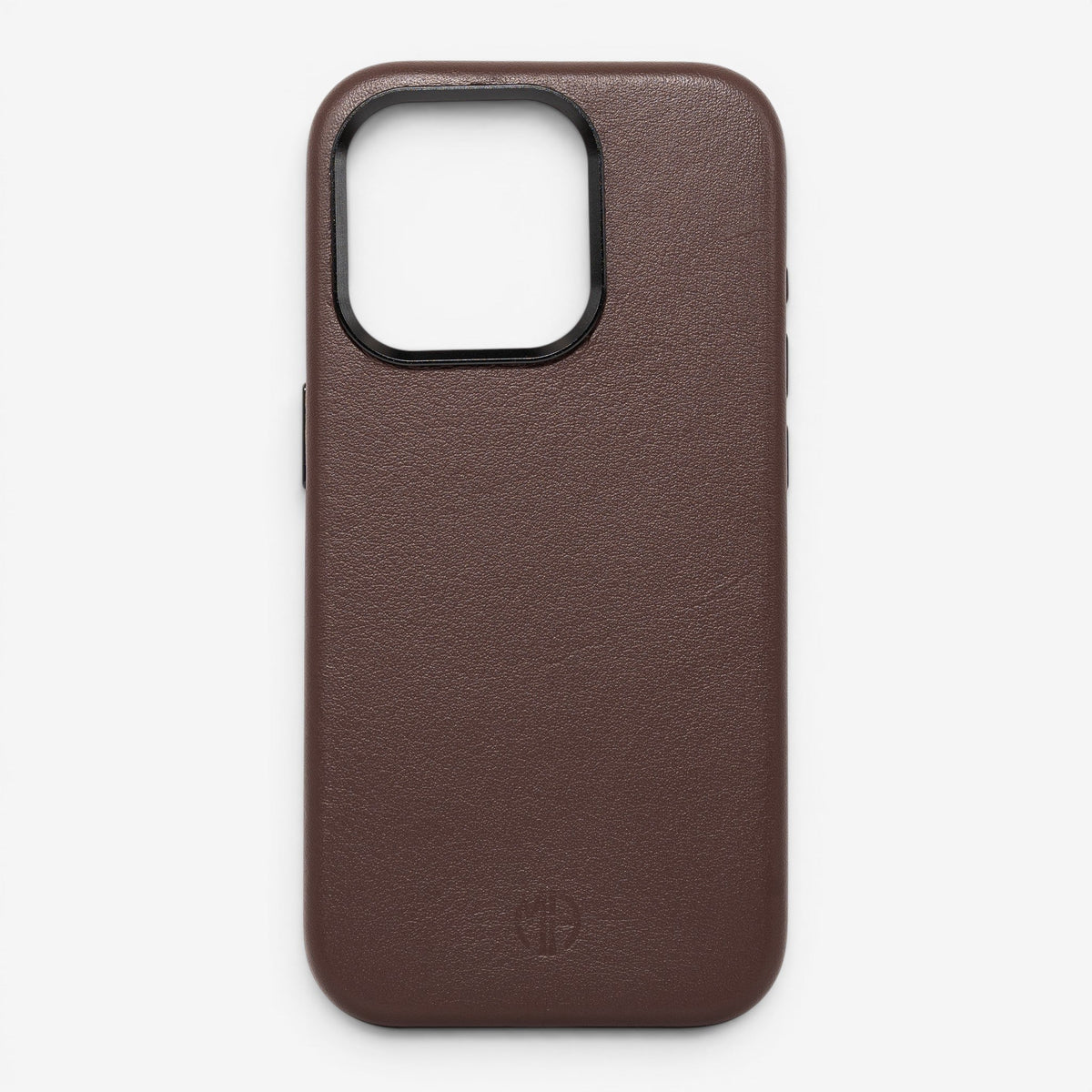 iPhone Case Leather 15 Pro Brown Front#Modell_iPhone 15 Pro&Farbe_Brown
