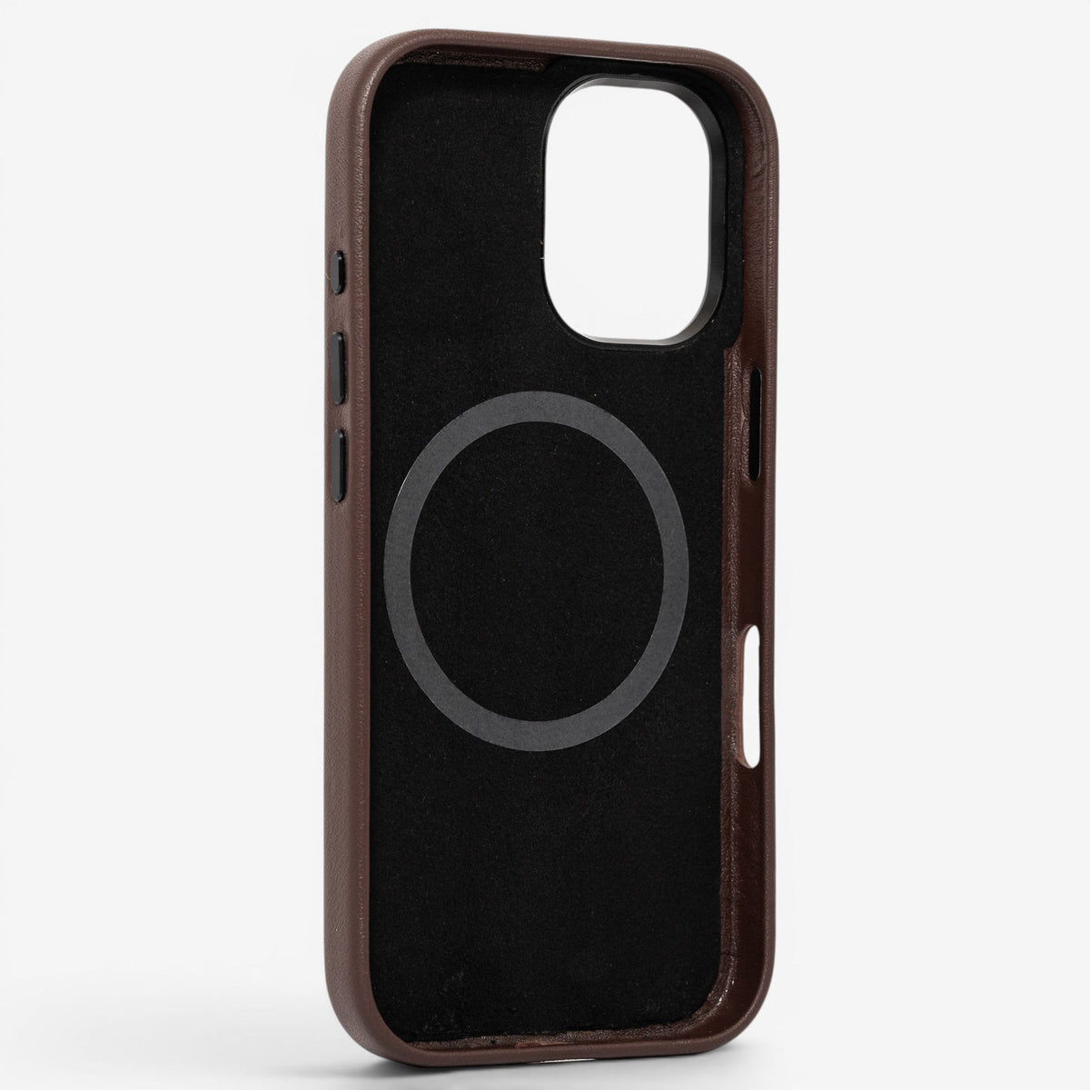 iPhone Case Leather 16 Brown Rückseite#Modell_iPhone 16&Farbe_Brown