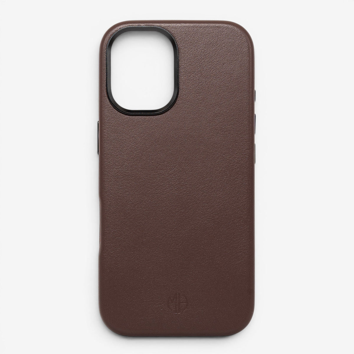iPhone Case Leather 16 Plus Brown Front#Modell_iPhone 16 Plus&Farbe_Brown