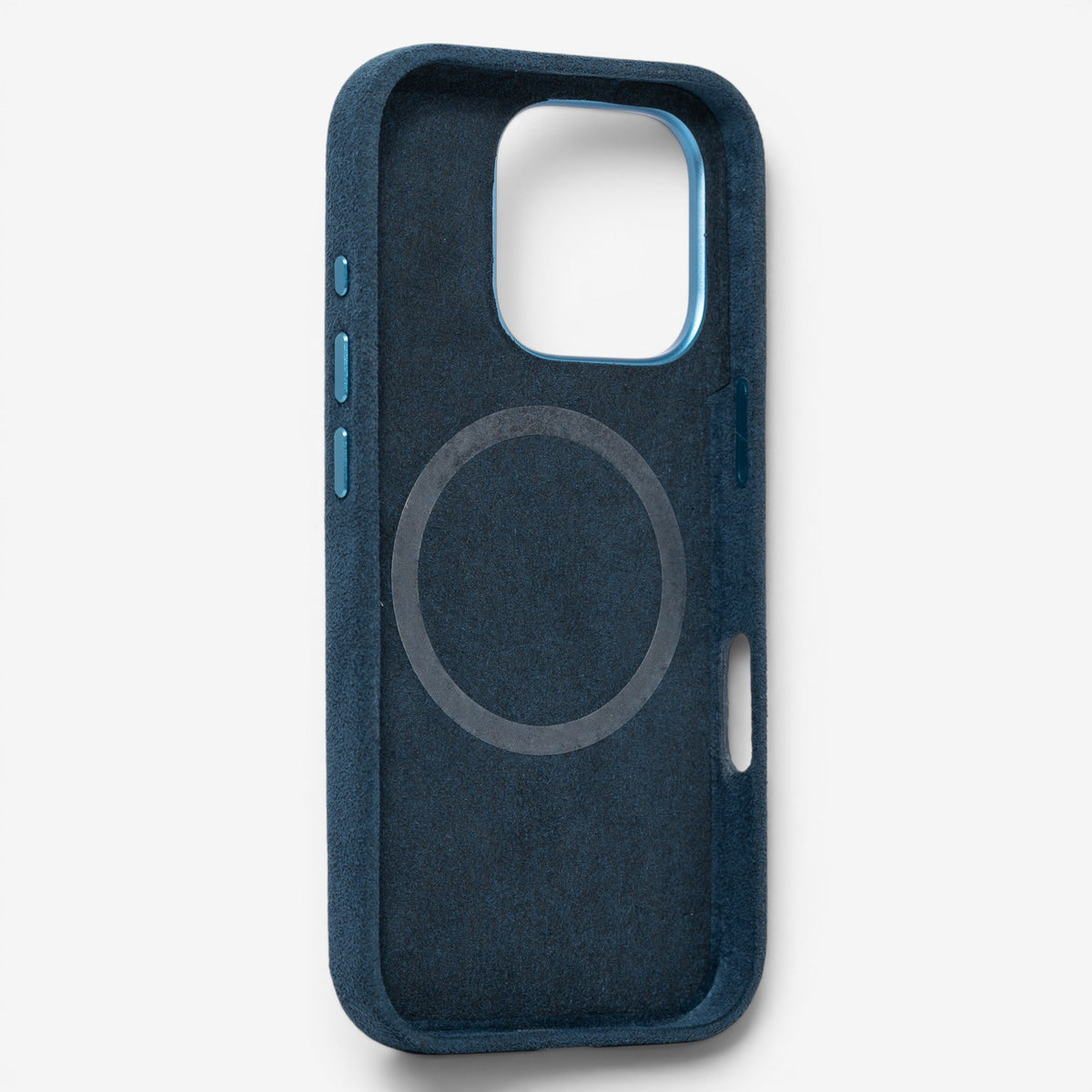 iPhone Case Alcantara 16 Pro Max Blue Rückseite#Modell_iPhone 16 Pro Max&Farbe_Blue