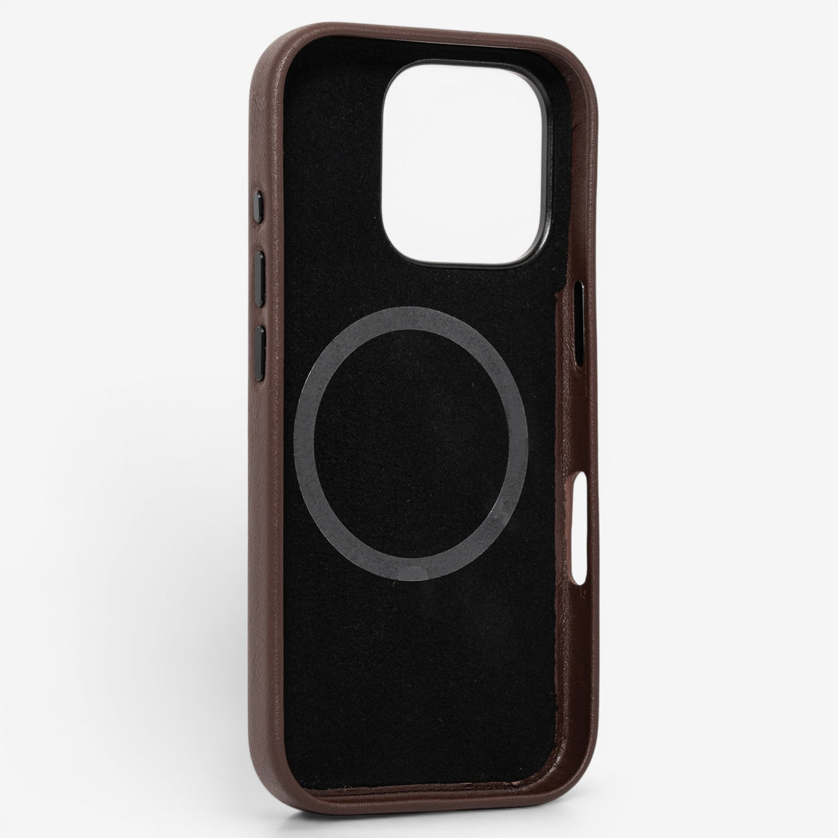 iPhone Case Leather 16 Pro Max Brown Rückseite#Modell_iPhone 16 Pro Max&Farbe_Brown