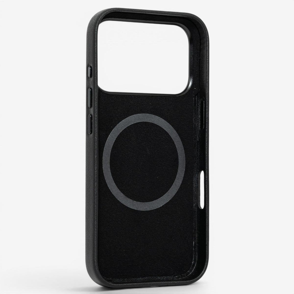 iPhone Case Leather 18 Pro Max Black Rückseite#Modell_iPhone 18 Pro Max&Farbe_Black
