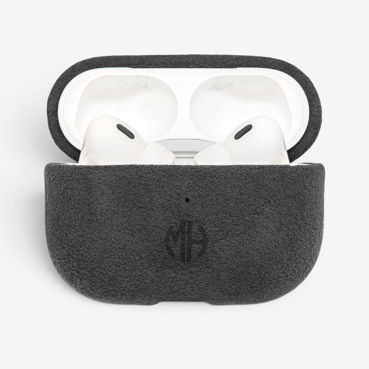 AirPods Case Alcantara Pro 2 Dark Grey Winkel#Modell_AirPods Pro 2&Farbe_Dark Grey