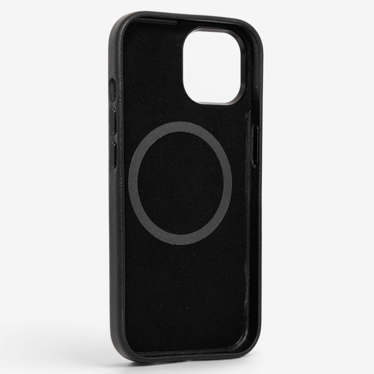 iPhone Case Leather 15 Black Rückseite#Modell_iPhone 15&Farbe_Black