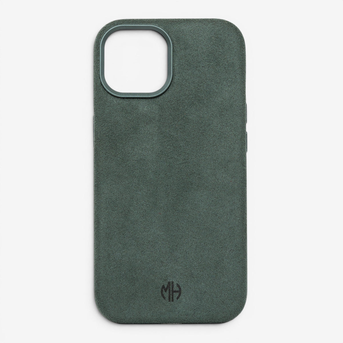 iPhone Case Alcantara 15 Plus Green Front#Modell_iPhone 15 Plus&Farbe_Green