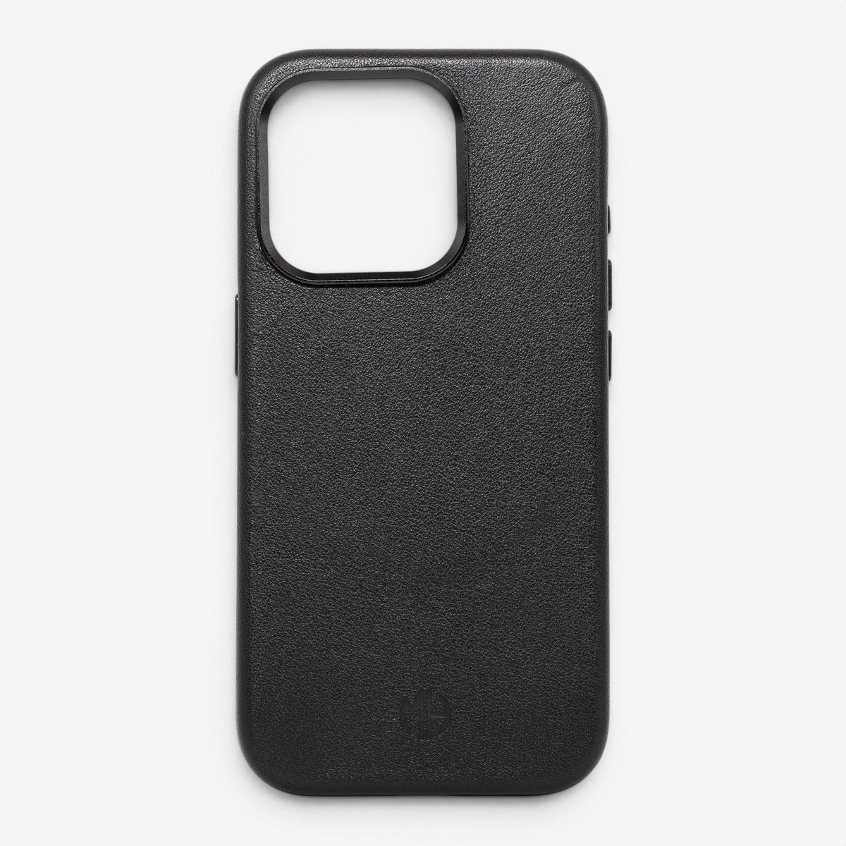 iPhone Case Leather 15 Pro Black Front#Modell_iPhone 15 Pro&Farbe_Black