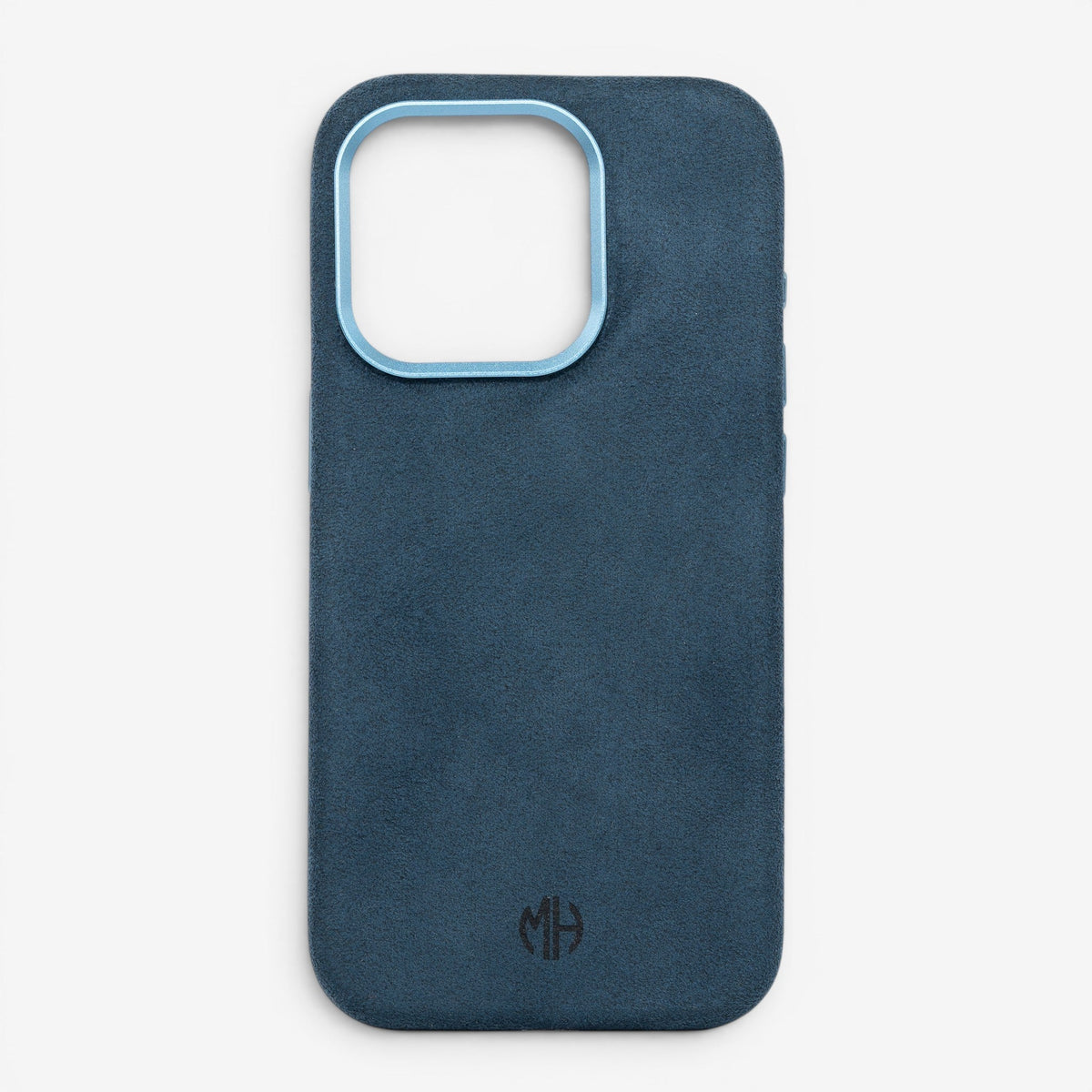 iPhone Case Alcantara 15 Pro Blue Front#Modell_iPhone 15 Pro&Farbe_Blue