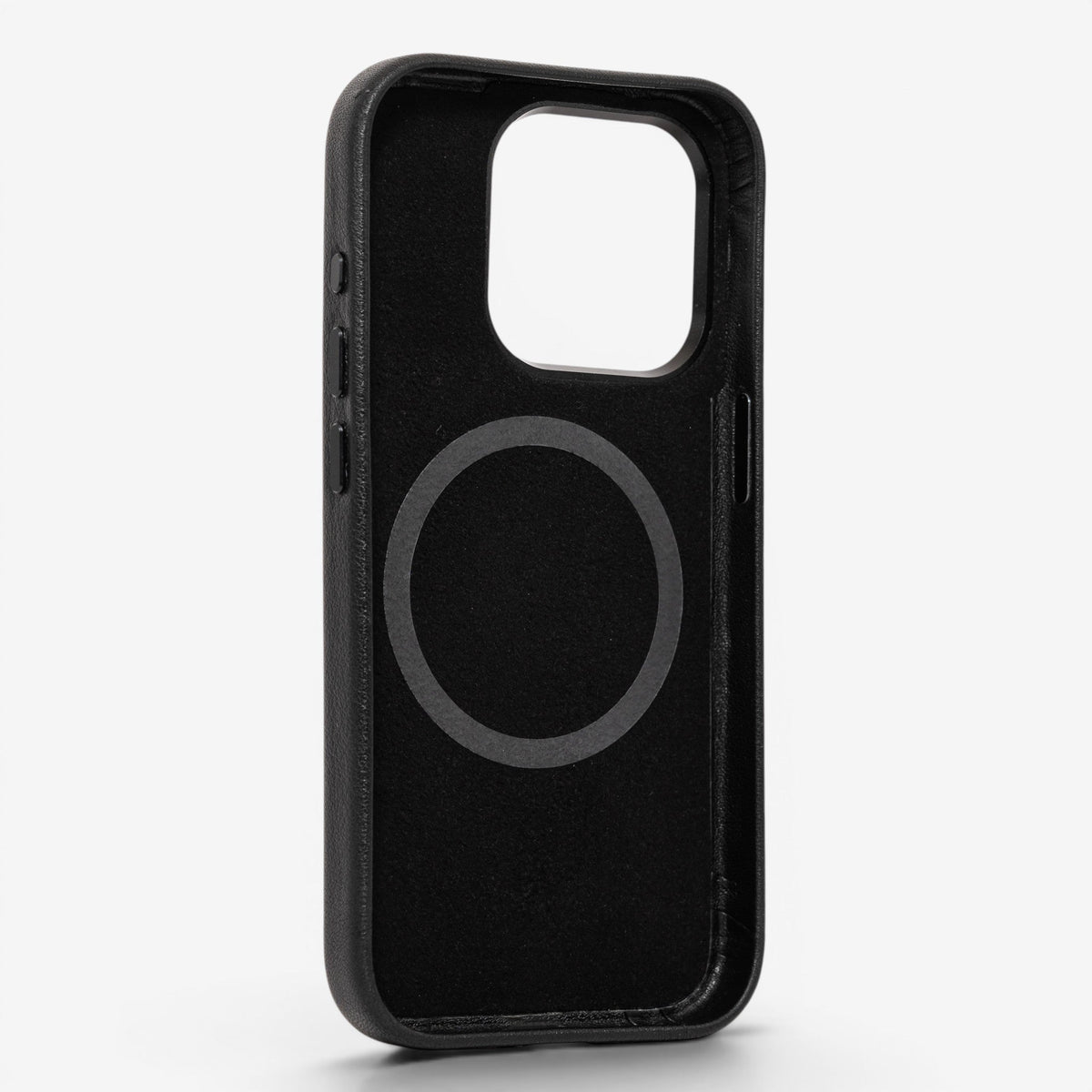 iPhone Case Leather 15 Pro Max Black Rückseite#Modell_iPhone 15 Pro Max&Farbe_Black