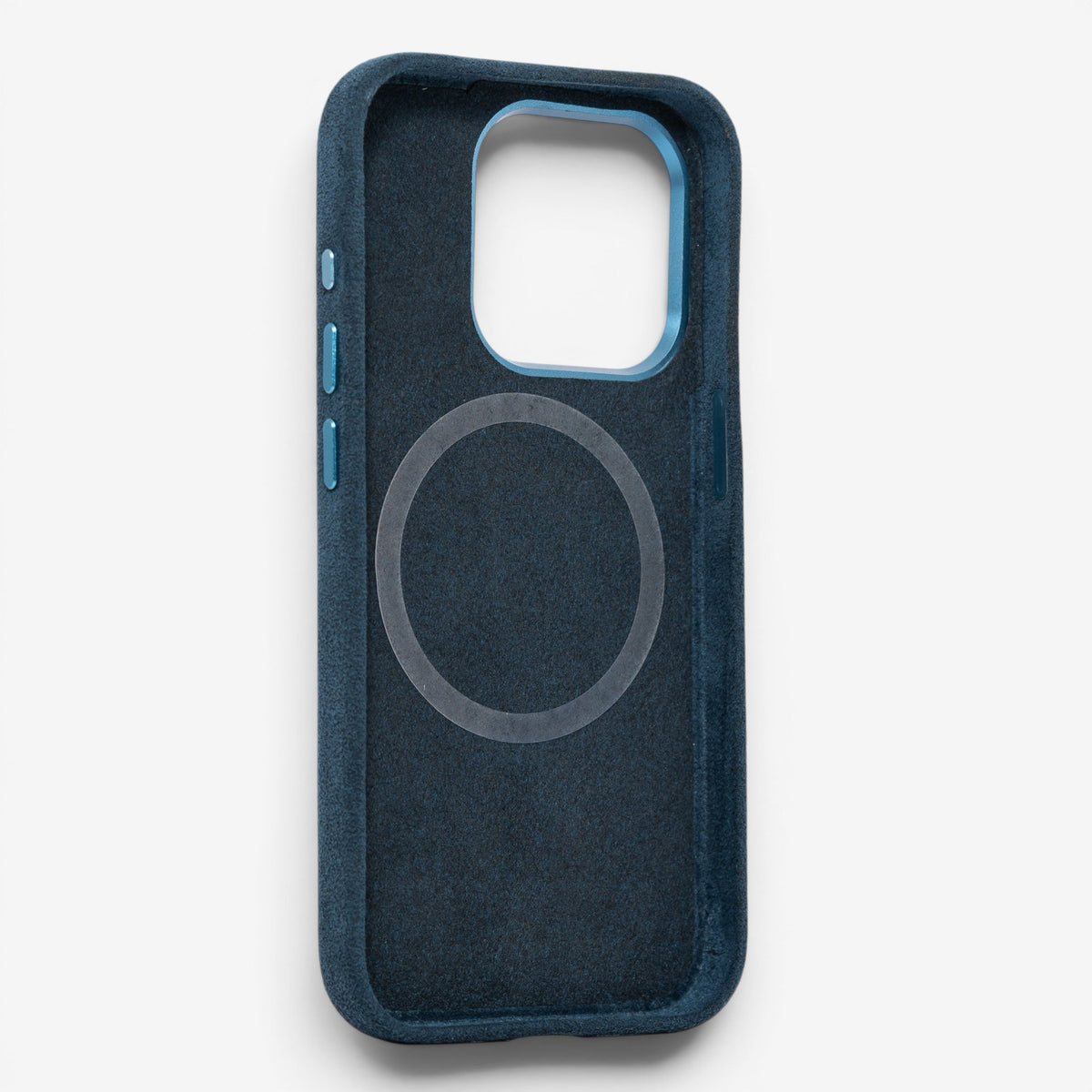 iPhone Case Alcantara 15 Pro Max Blue Rückseite#Modell_iPhone 15 Pro Max&Farbe_Blue