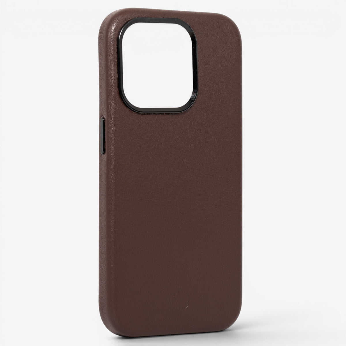 iPhone Case Leather 15 Pro Max Brown Winkel#Modell_iPhone 15 Pro Max&Farbe_Brown
