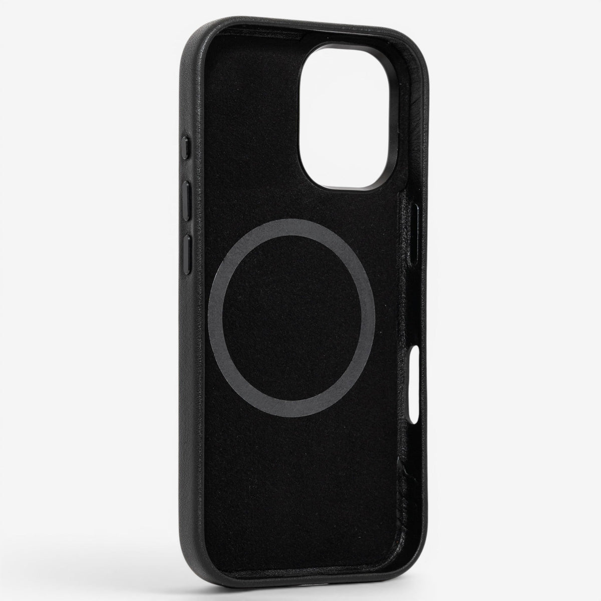 iPhone Case Leather 16 Black Rückseite#Modell_iPhone 16&Farbe_Black