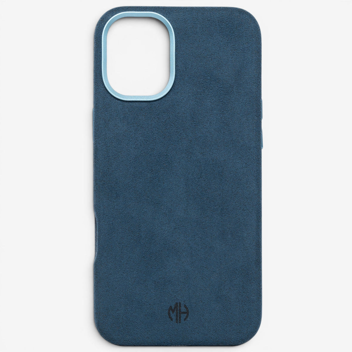 iPhone Case Alcantara 16 Plus Blue Front#Modell_iPhone 16 Plus&Farbe_Blue