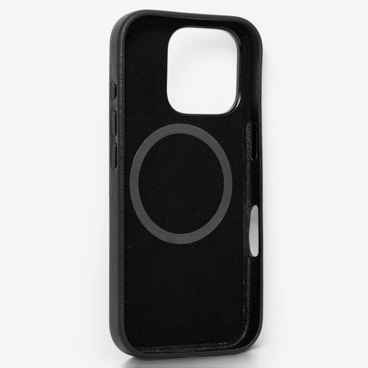 iPhone Case Leather 16 Pro Black Rückseite#Modell_iPhone 16 Pro&Farbe_Black