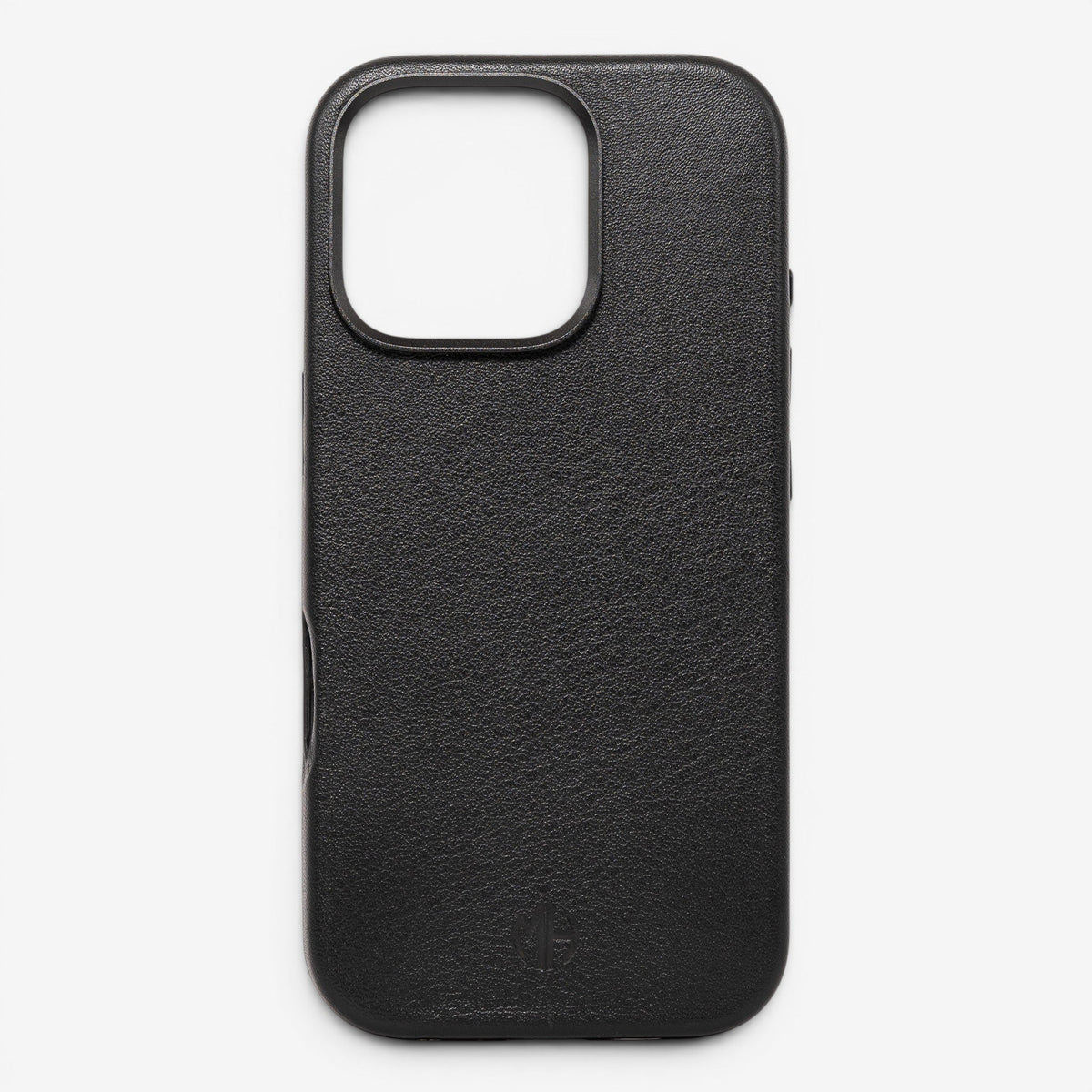 iPhone Case Leather 16 Pro Max Black Front#Modell_iPhone 16 Pro Max&Farbe_Black
