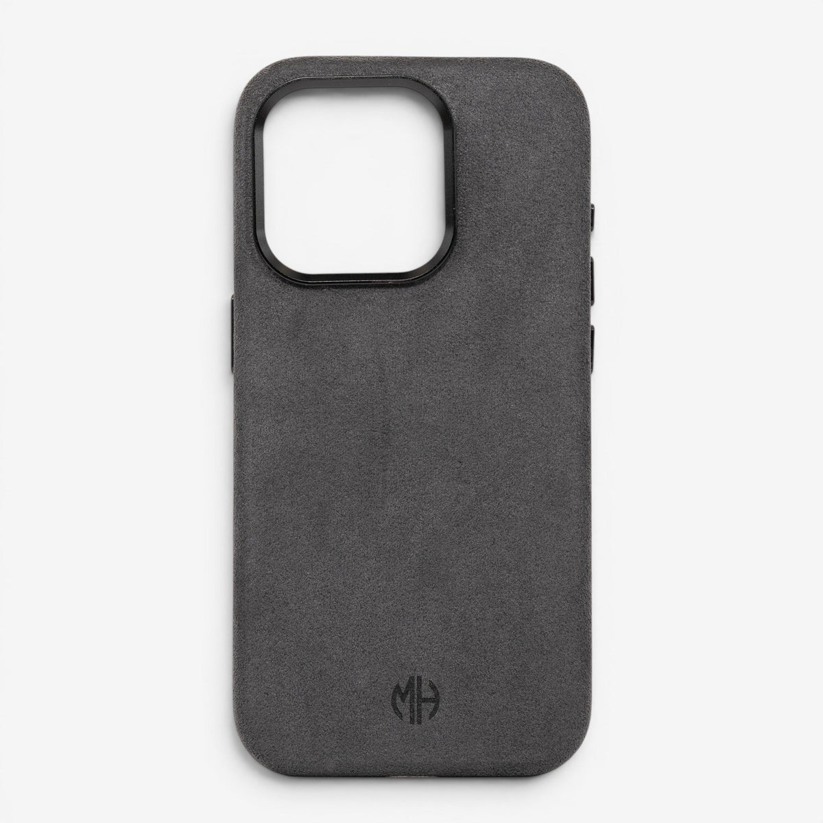 iPhone Case Alcantara 16 Pro Max Dark Grey Front#Modell_iPhone 16 Pro Max&Farbe_Dark Grey