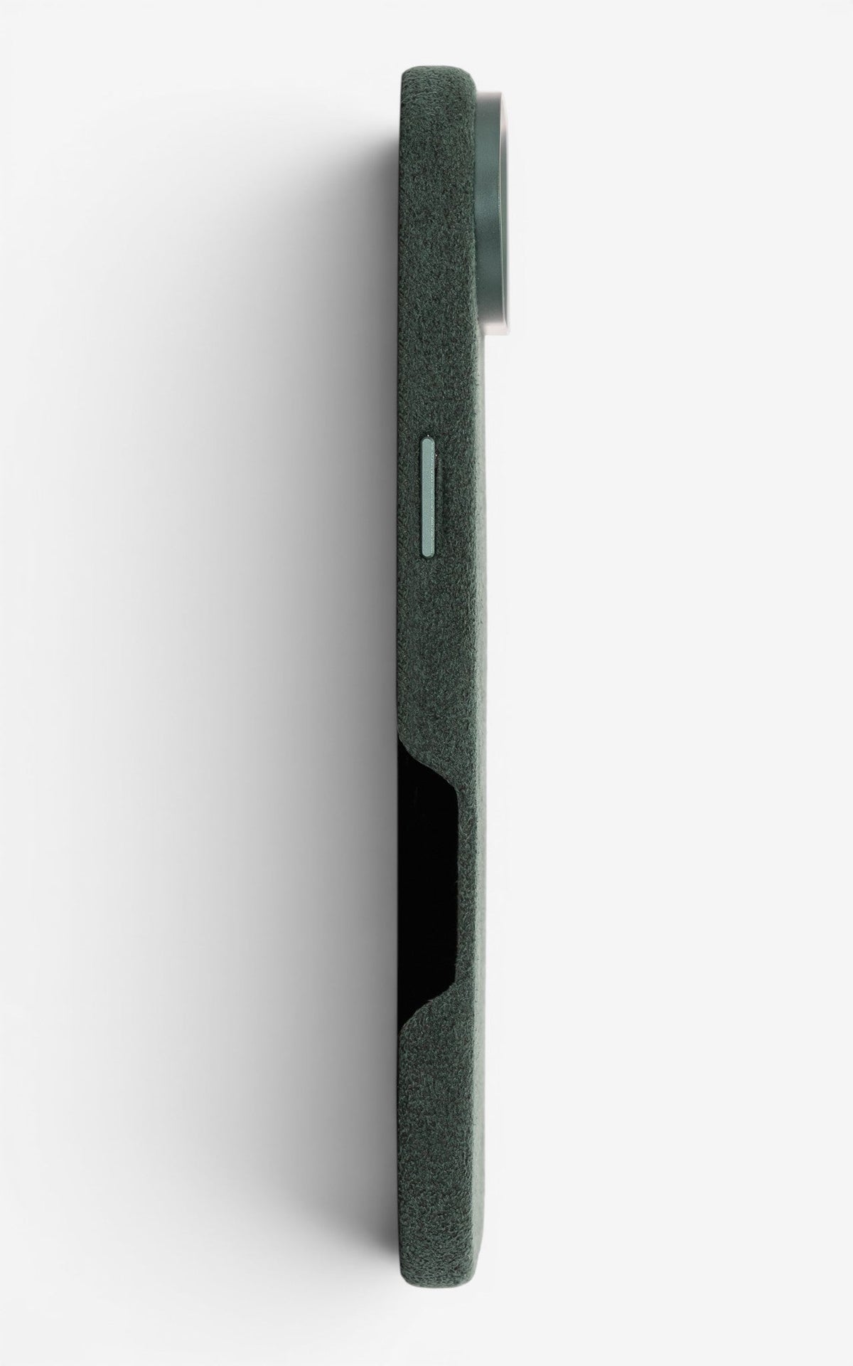 iPhone Case Alcantara 17 Air Green Seite links#Modell_iPhone 17 Air&Farbe_Green
