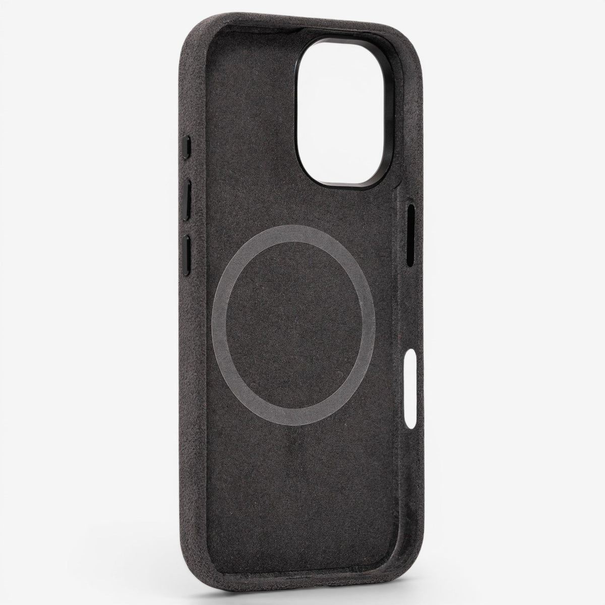 iPhone Case Alcantara 17 Dark Grey Rückseite#Modell_iPhone 17&Farbe_Dark Grey