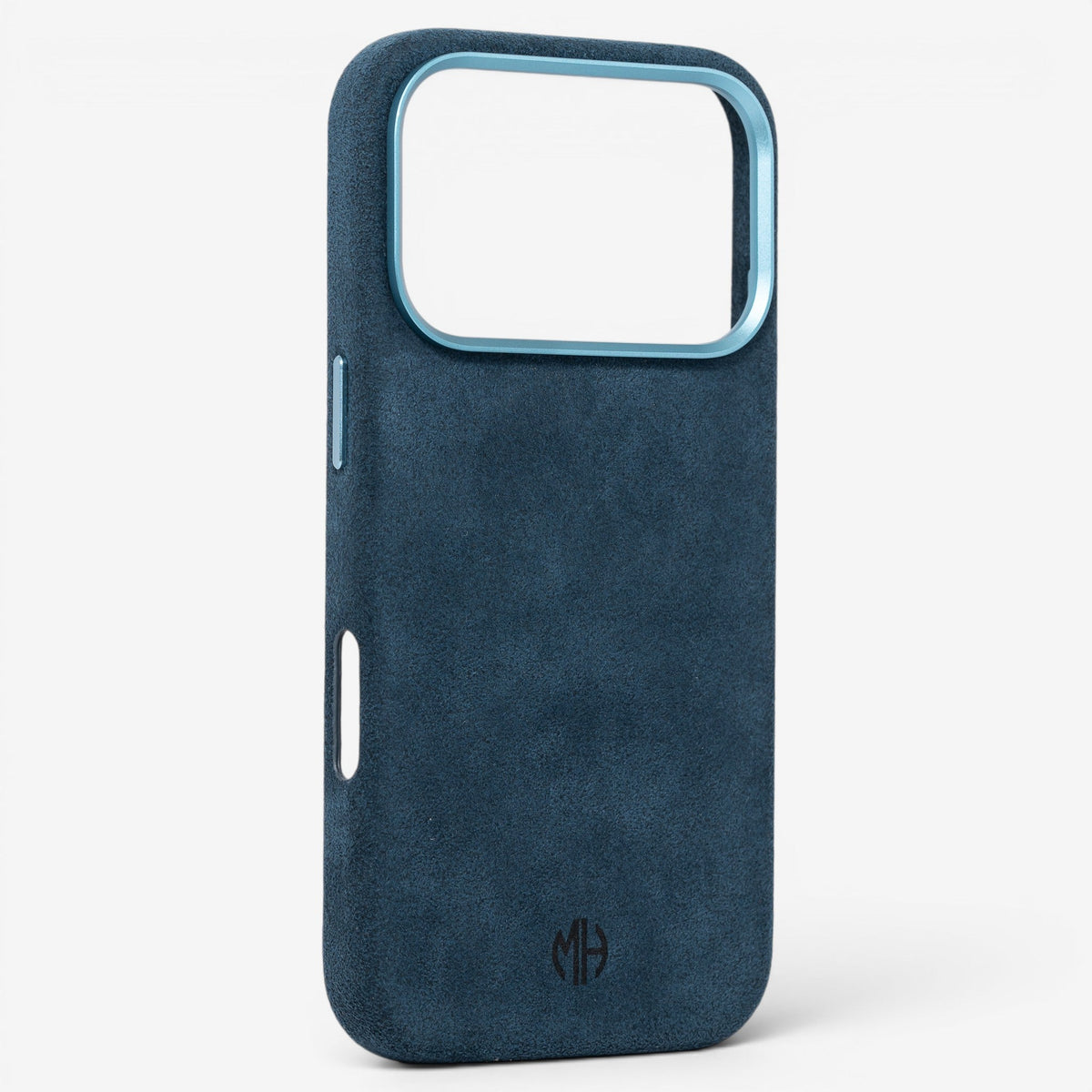 iPhone Case Alcantara 17 Pro Blue Winkel#Modell_iPhone 17 Pro&Farbe_Blue