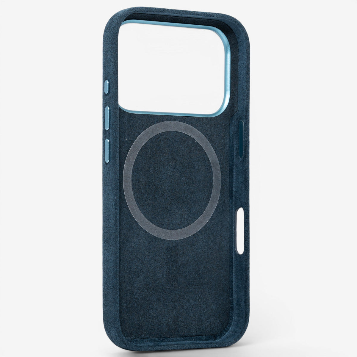 iPhone Case Alcantara 17 Pro Blue Rückseite#Modell_iPhone 17 Pro&Farbe_Blue