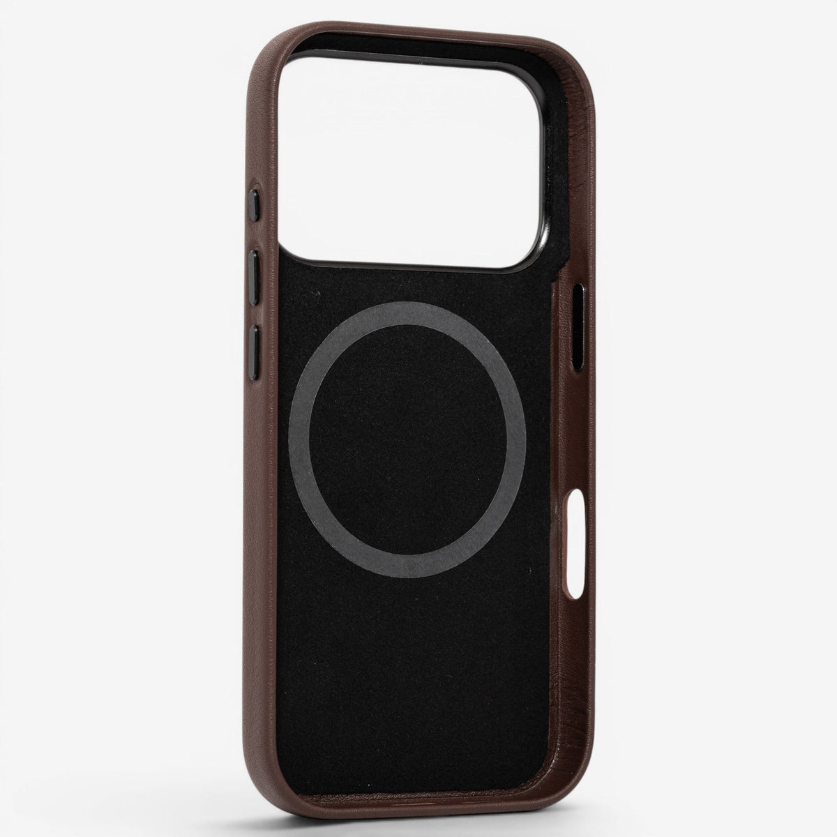 iPhone Case Leather 18 Pro Brown Rückseite#Modell_iPhone 18 Pro&Farbe_Brown