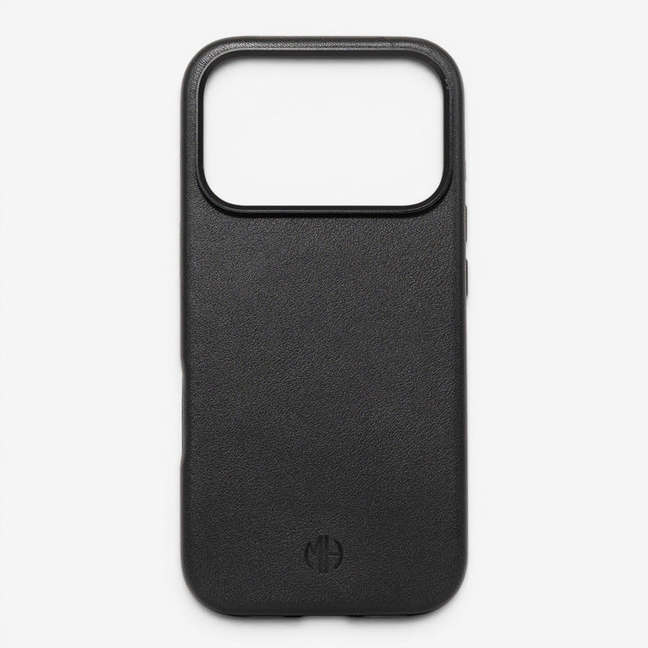 iPhone Case Leather 18 Pro Max Black Front#Modell_iPhone 18 Pro Max&Farbe_Black