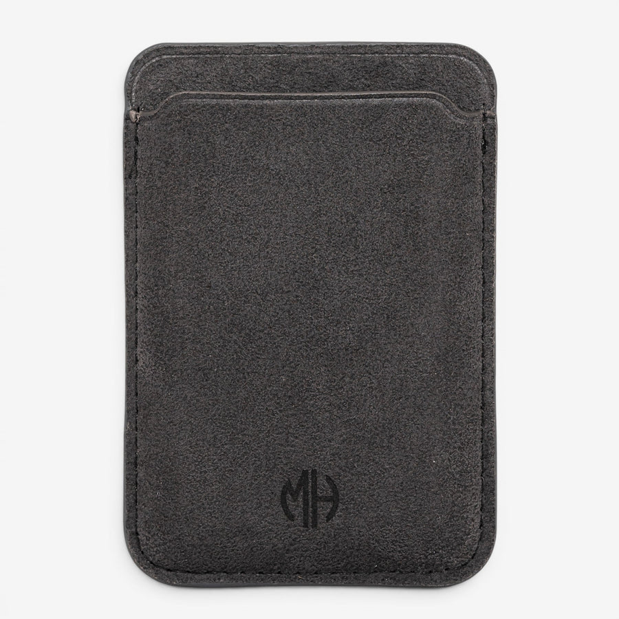 MagSafe Wallet Alcantara Dark Grey Front#Farbe_Dark Grey