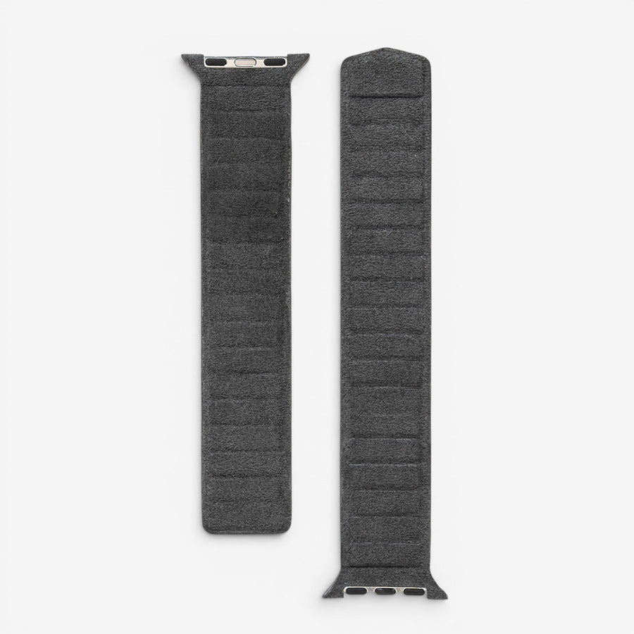 Apple Watch Band Alcantara Dark Grey Front#Farbe_Dark Grey